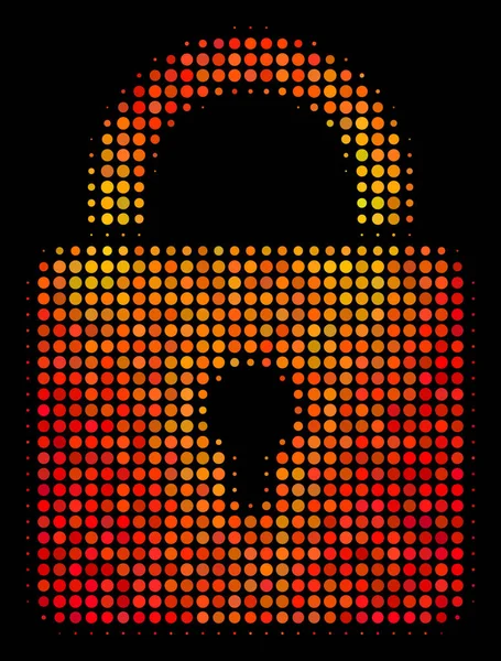 Bright Pixel Lock Icon — Stock Vector