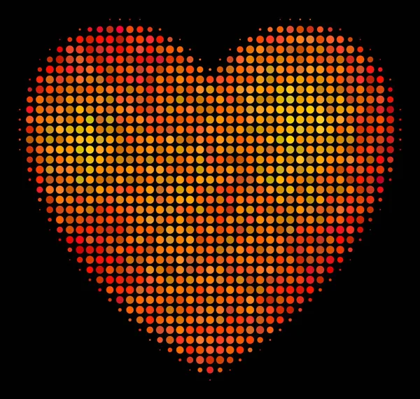 Heller Punkt Liebe Herz Symbol — Stockvektor