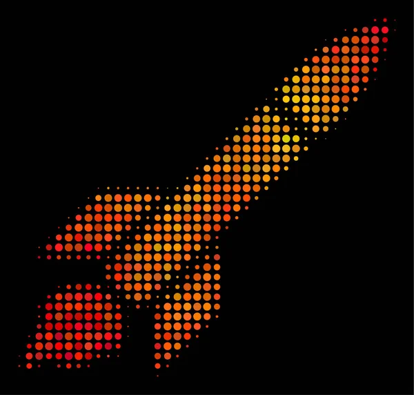 Icona di lancio del missile pixel luminoso — Vettoriale Stock