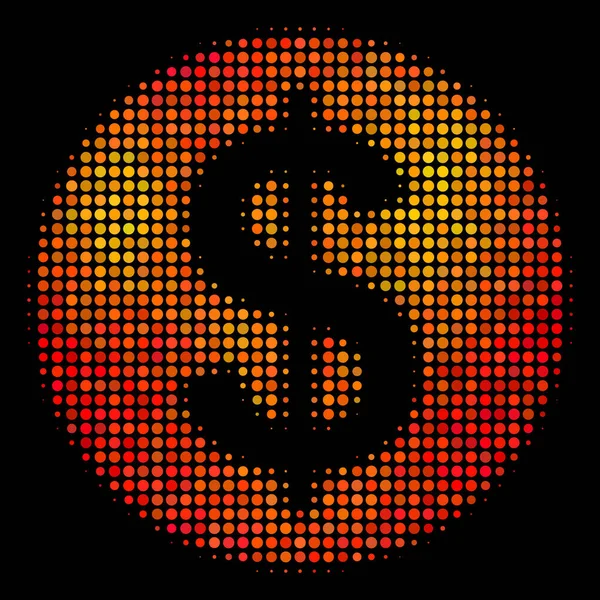 Heller Punkt Geld-Symbol — Stockvektor