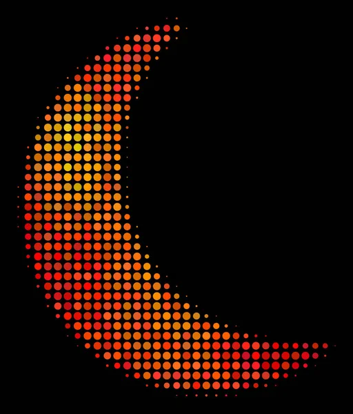 Icono brillante de la luna del pixel — Vector de stock