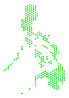 Yeşil petek Filipinler Haritası