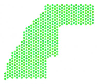 Yeşil Hex-kiremit Batı Sahra harita