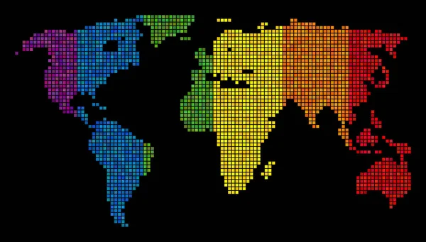 ЛГБТ пунктирна карта світу — стоковий вектор