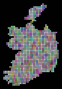 Noktalı İrlanda Cumhuriyeti harita