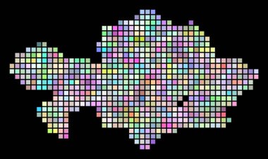 Noktalı Kazakistan Haritası