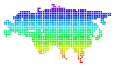 Parlak noktalı Eurasia harita