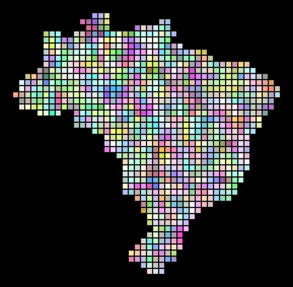 Mapa do Dot Brasil — Vetor de Stock