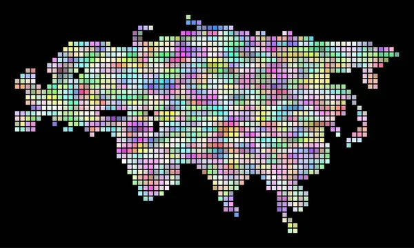 Точечная карта Евразии — стоковый вектор