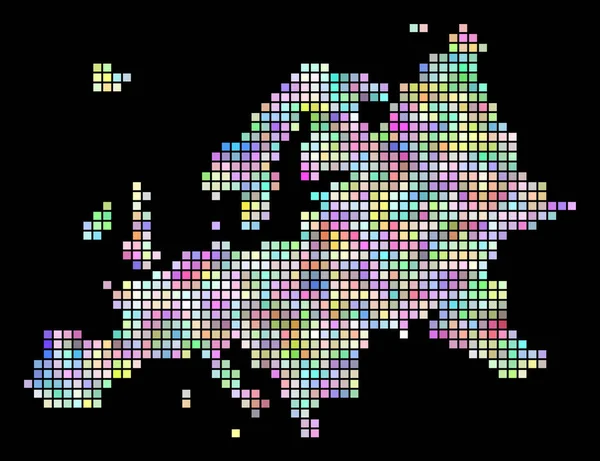 Gepunktete Europakarte — Stockvektor