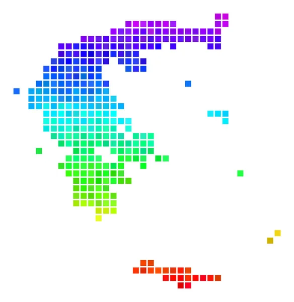 Spectrum Pixel Греція Карта — стоковий вектор