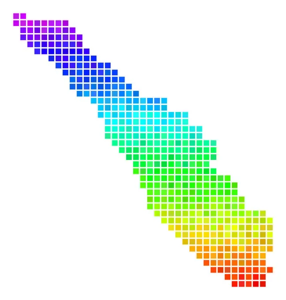 彩色点缀苏门答腊岛地图 — 图库矢量图片