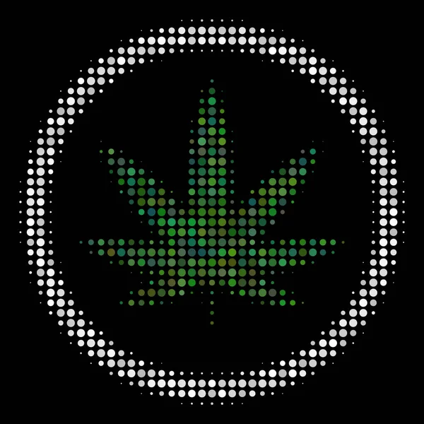 Cannabis Halftone pictogram — Stockvector