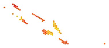 Turuncu altıgen Solomon Adaları Haritası