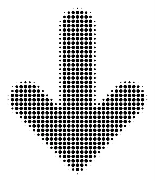 Negro Pixel flecha abajo icono — Archivo Imágenes Vectoriales