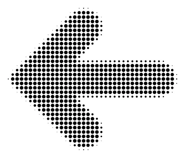 Flecha de punto negro Icono izquierdo — Archivo Imágenes Vectoriales