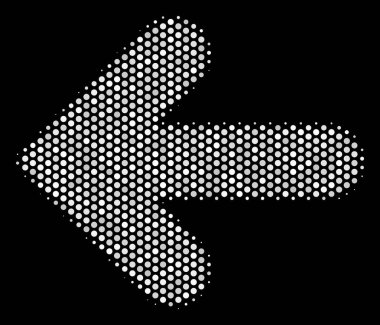 Ok sol simgesi beyaz noktalı