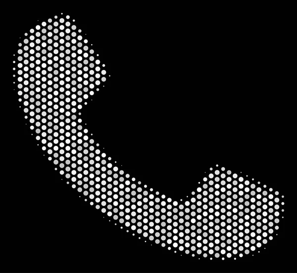 Icône d'appel demi-ton blanc — Image vectorielle