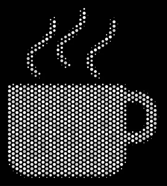 Icône de tasse de café à pois blancs — Image vectorielle