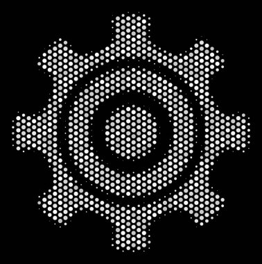 Beyaz nokta dişli simgesini