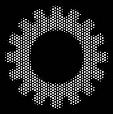 Beyaz noktalı resim dişli simgesini