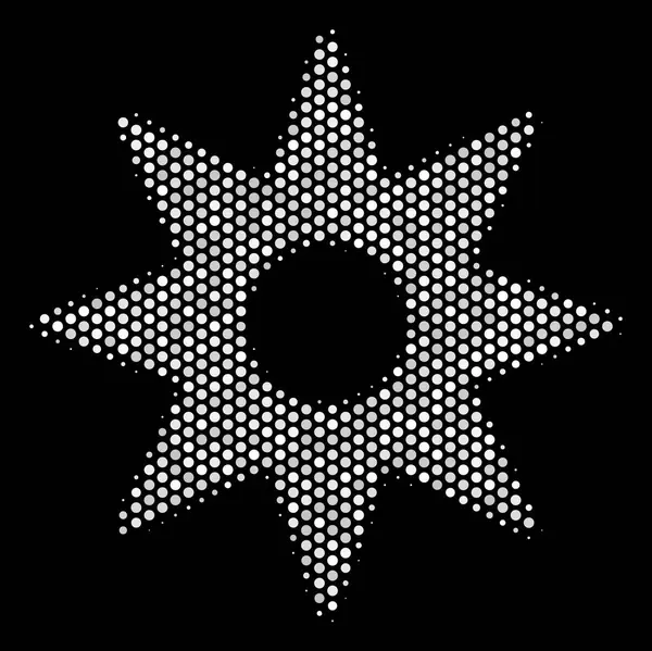 Nová ikona hvězdičky bílé Pixelated — Stockový vektor