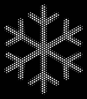 Beyaz Pixelated kar tanesi simgesi