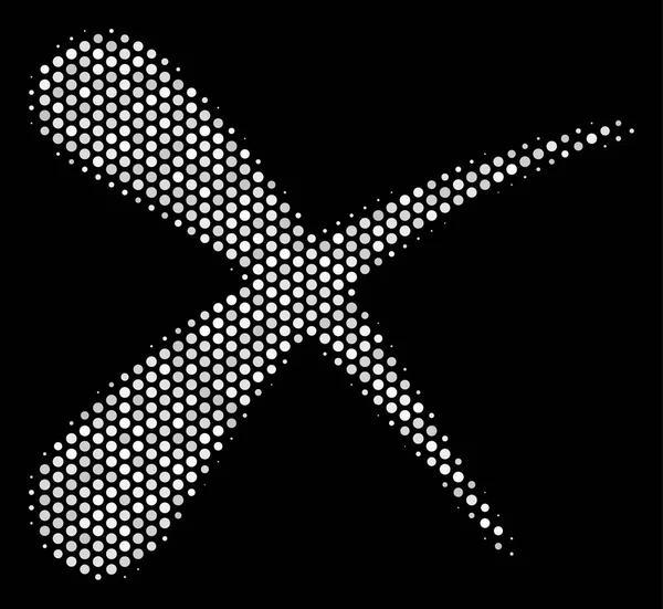 Icono de borrado pixelado blanco — Vector de stock