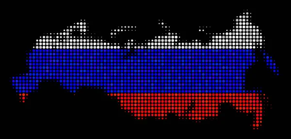 Mapa Rosji w Rosji kolory — Zdjęcie stockowe