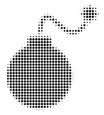 Siyah noktalı bomba simgesi