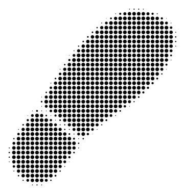 Siyah piksle önyükleme ayak izi simgesi