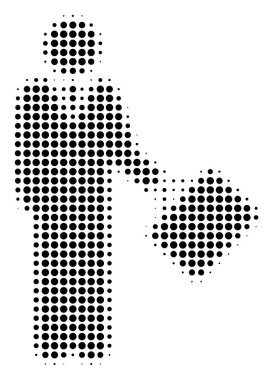 Siyah noktalı işadamı simgesi