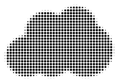 Siyah piksle bulut simgesi