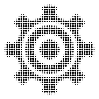 Siyah nokta dişli simgesini