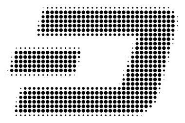 Siyah noktalı çizgi para birimi simgesi