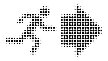 Siyah nokta çıkış yönünde simgesi