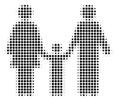 Siyah noktalı Aile çocuk simgesi