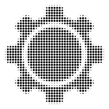 Siyah nokta dişli simgesini