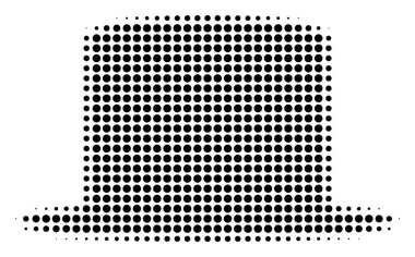 Beyefendi şapka simge siyah noktalı