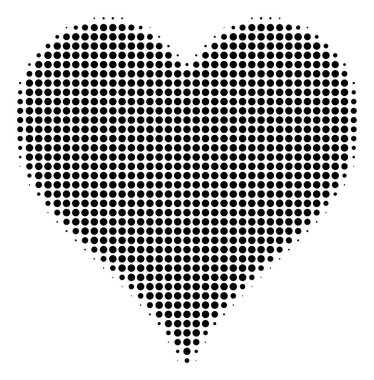 Siyah noktalı kalpler takım elbise simgesi