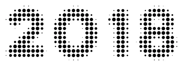 Czarne kropki ikonę tekstową w 2018 roku — Wektor stockowy