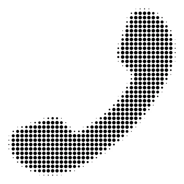 Icono de llamada con puntos negros — Archivo Imágenes Vectoriales
