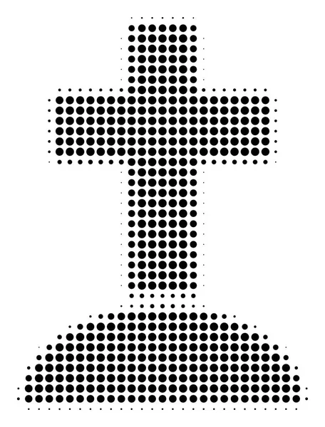 Fekete Pixel temető ikon — Stock Vector