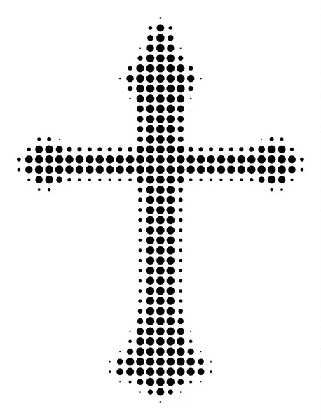 Icône Black Pixel Christian Cross — Image vectorielle