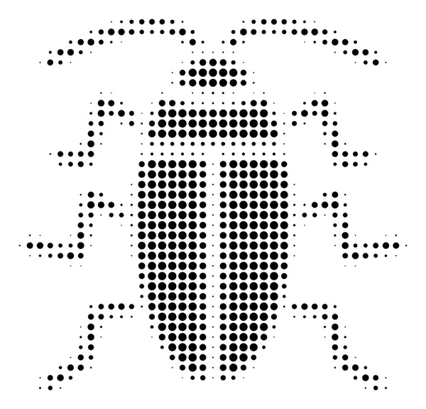 Icône de cafard Pixel noir — Image vectorielle