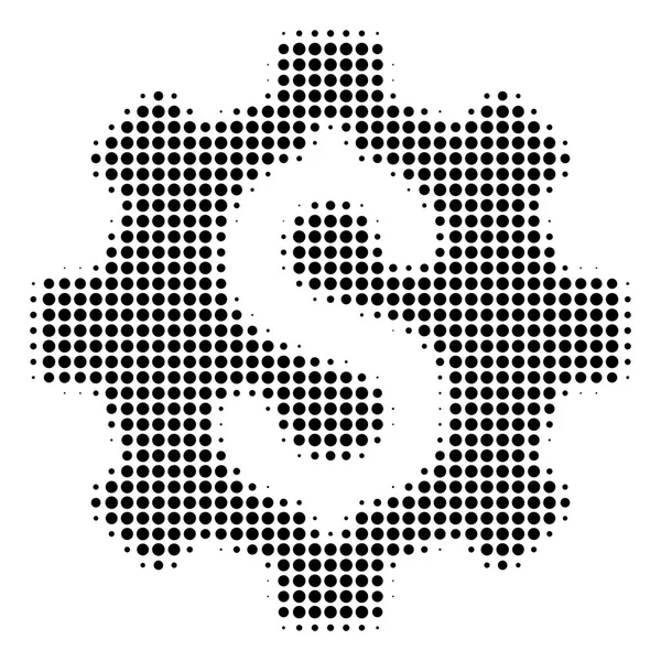 Czarne kropki ikona koszt rozwoju — Wektor stockowy