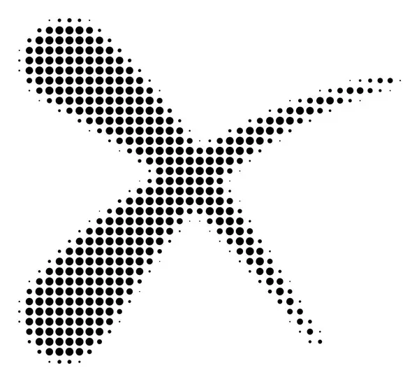 Icono de borrado de puntos negros — Vector de stock