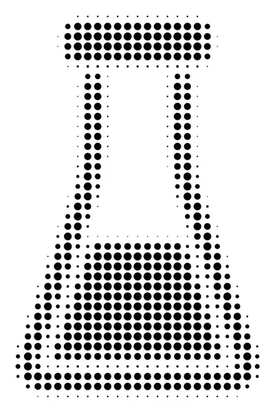 Icono de frasco de píxel negro — Vector de stock
