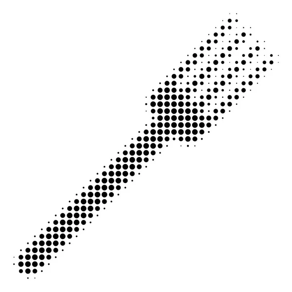 Svart Pixel gaffel ikonen — Stock vektor
