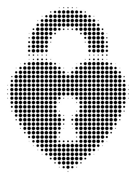 Kalp kilit simgesi siyah noktalı